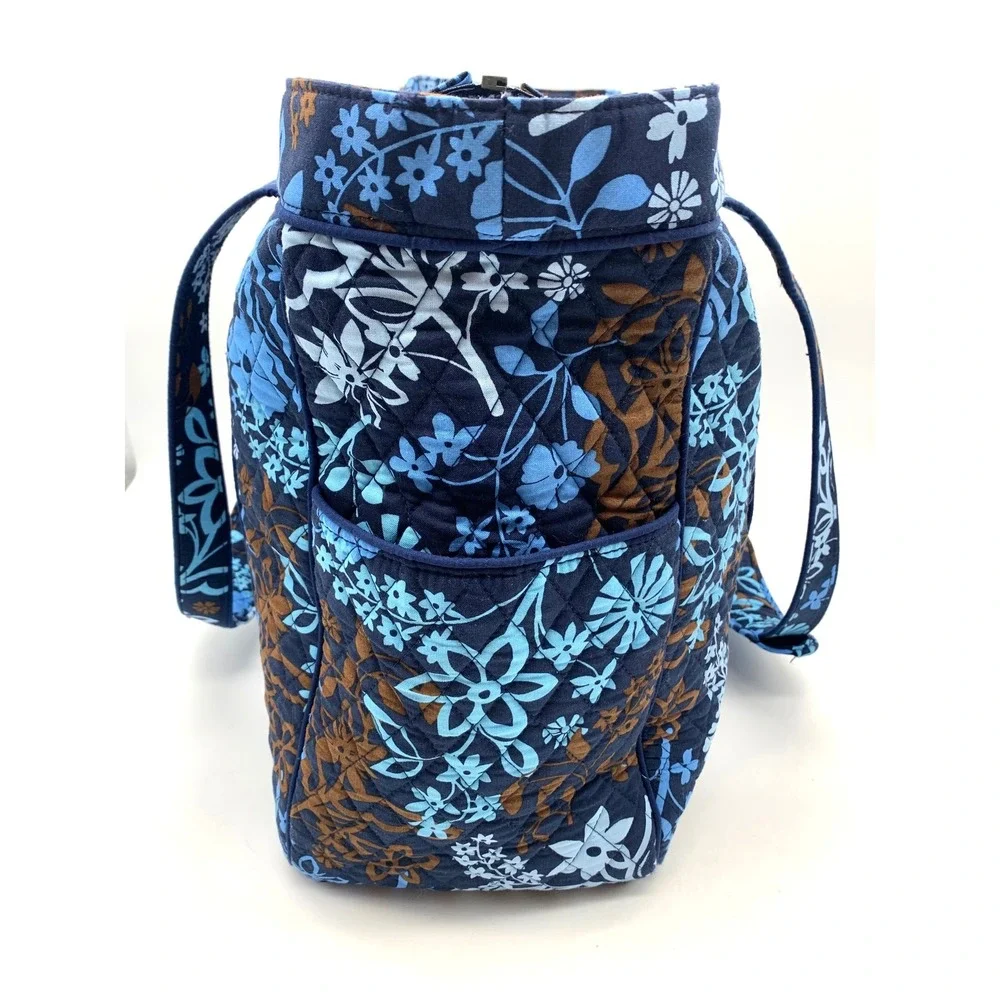 Vera Bradley Get Carried Away Tote Beach Bag Midnight Blues Quilted Retired XL